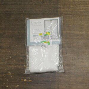 NWT Regal Home Voile Sheer Rod Pocket Single Curtain Panel White 54 x 84